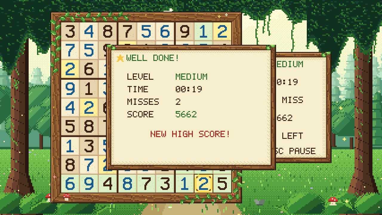 Puzzle solved with a new high score