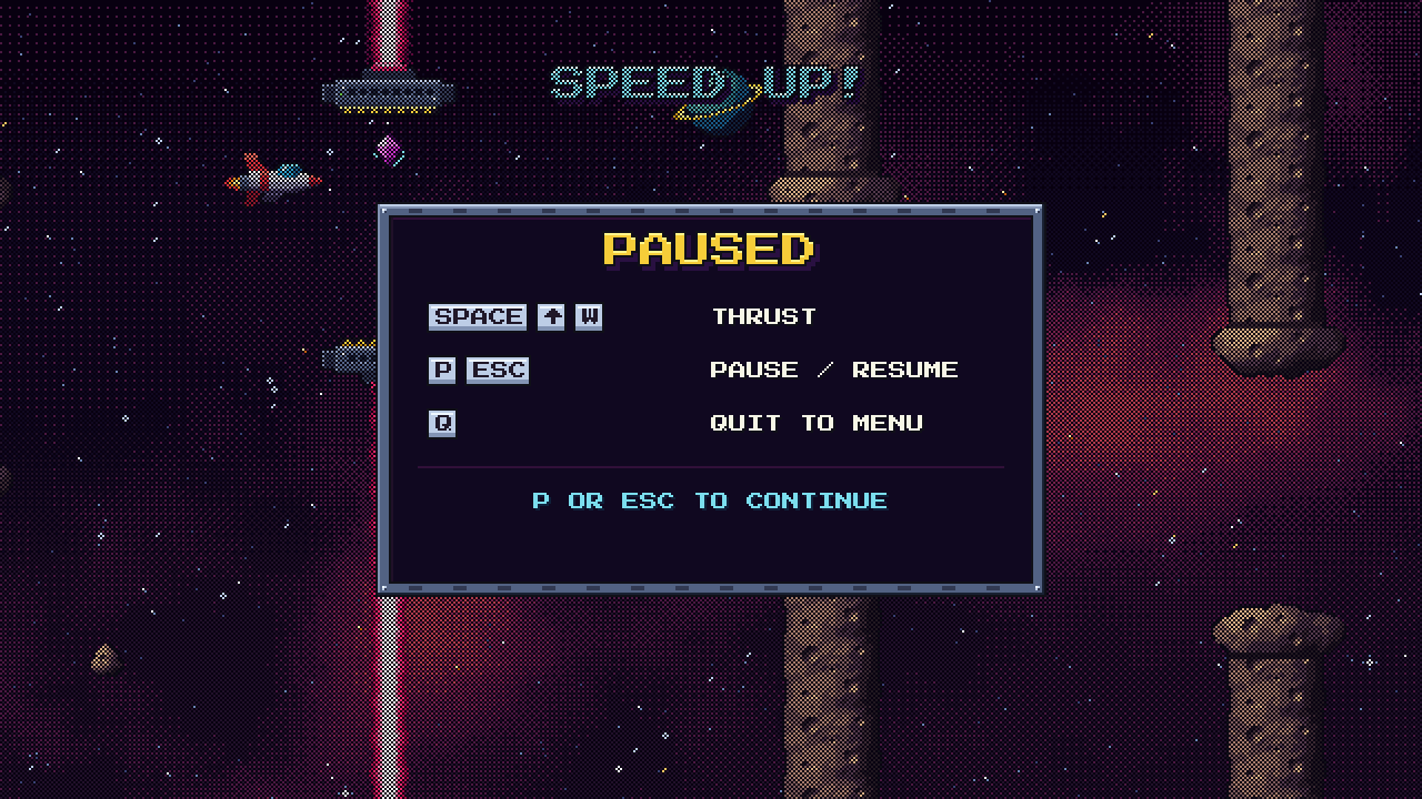Pause menu